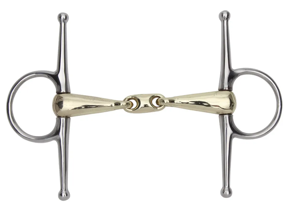 Brass Alloy Snaffle with Lozenge^Shires Equestrian Best