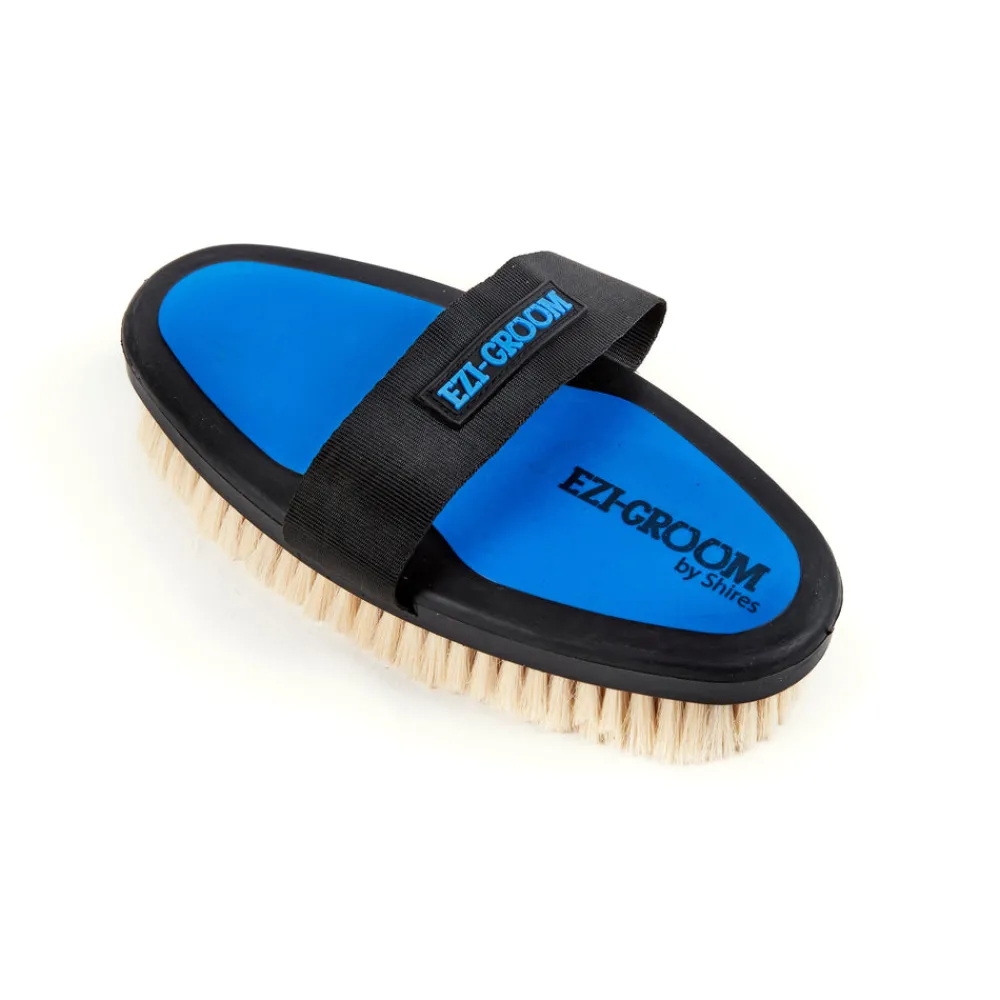 EZI-GROOM Grip Body Brush with Goat Hair^Shires Equestrian Discount