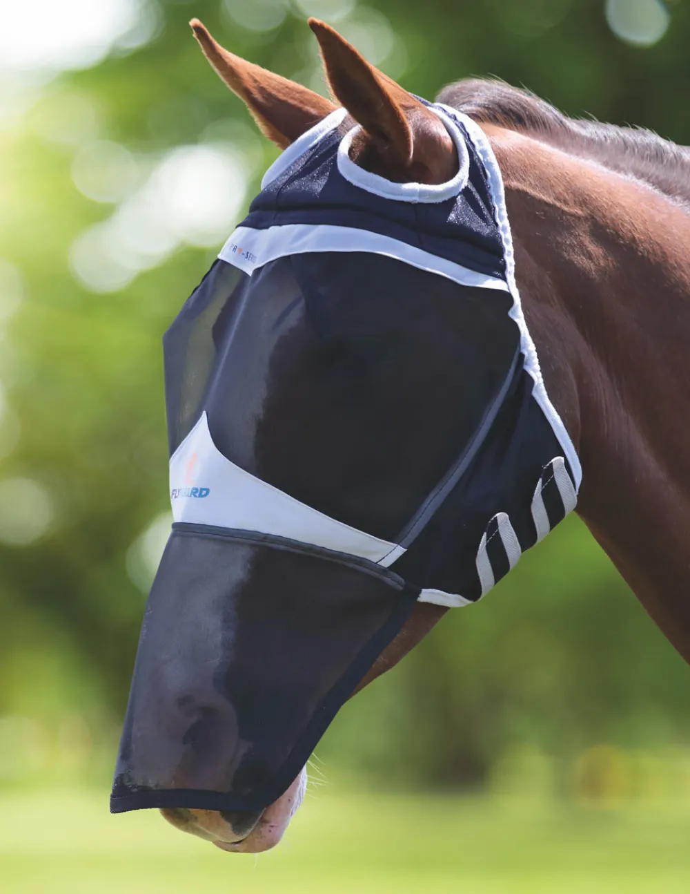FlyGuard Pro Fine Mesh Fly Mask with Ear Holes & Nose^Shires Equestrian Hot