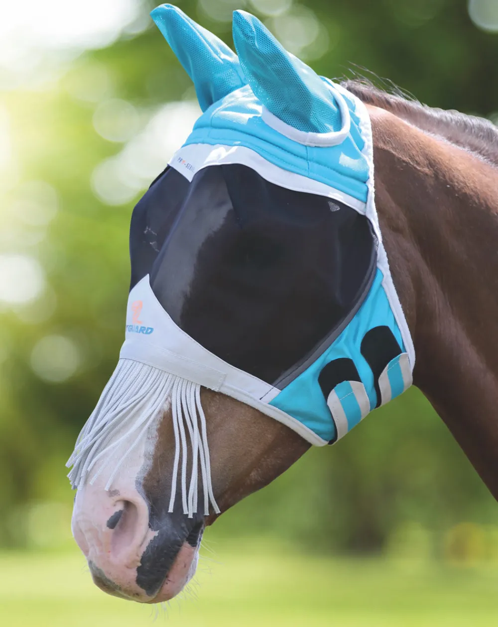FlyGuard Pro Fine Mesh Fly Mask with Ears & Nose Fringe^Shires Equestrian Best