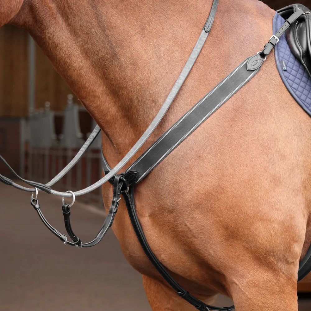 Lusso Three Point Elastic Breastplate^Shires Equestrian Outlet