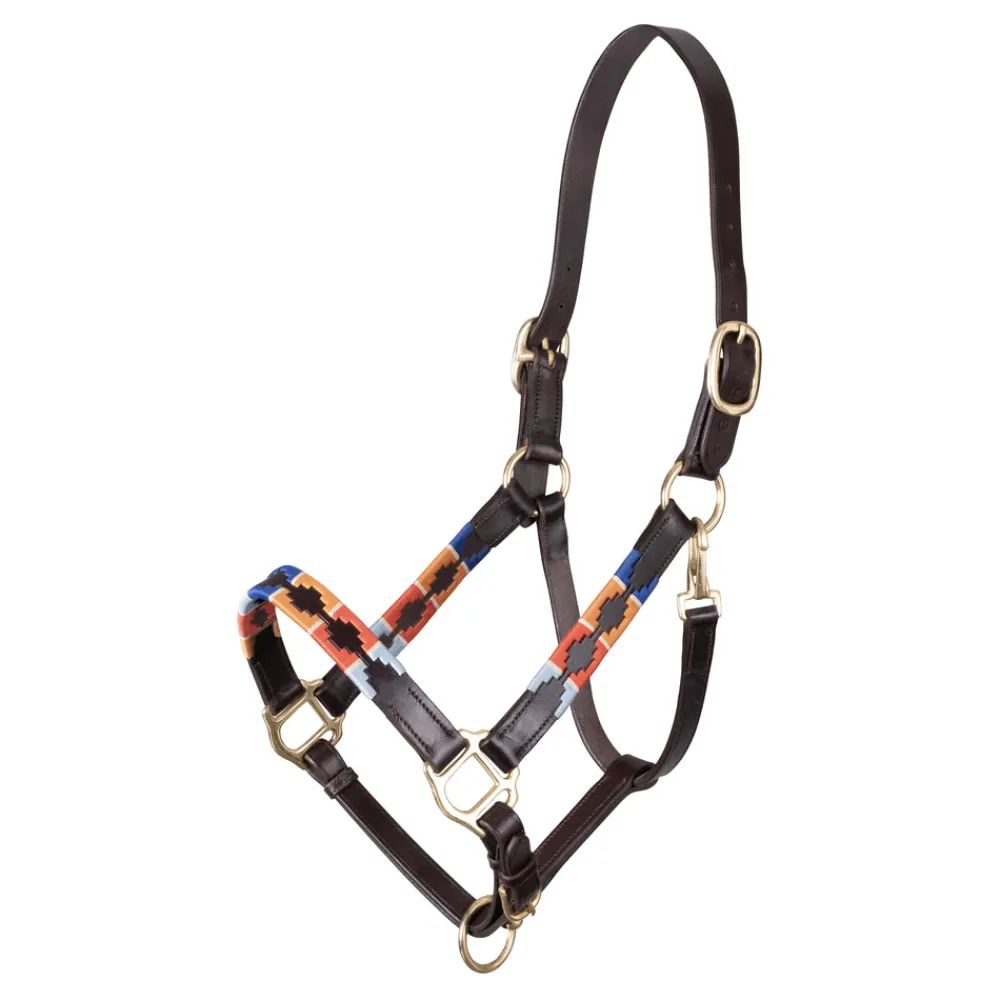 Velociti GARA Leather Polo Headcollar^Shires Equestrian New